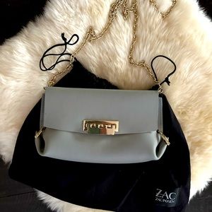 ZAC Zac Posen Leather Crossbody Small Grey